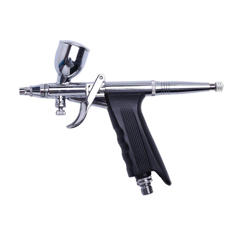 Airbrush-Set Airbrush-Pistolen Single Action Gravity Feed Set 0,38 & 0,5 mm Nadeln 1/2 & 1/4 OZ Flüssigkeitsbecher Mehrzweck