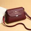 Soft leather women's bag casual single shoulder crossbody embossed small square bag versatile fashion single shoulder women