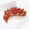 Legering Strass Stor Glas Brosch High-End Retro Dam Sjal Kofta Korsage Smycke Nål