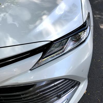 Lamp Hoods For Toyota Camry 2018 2019 2020 2024 Headlight Lamp Eyebrow Carbon Fiber Style Exterior Car Sticker ABS Bumper Strip