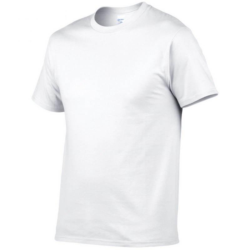 Herr T-shirt med rund hals, enfärgad