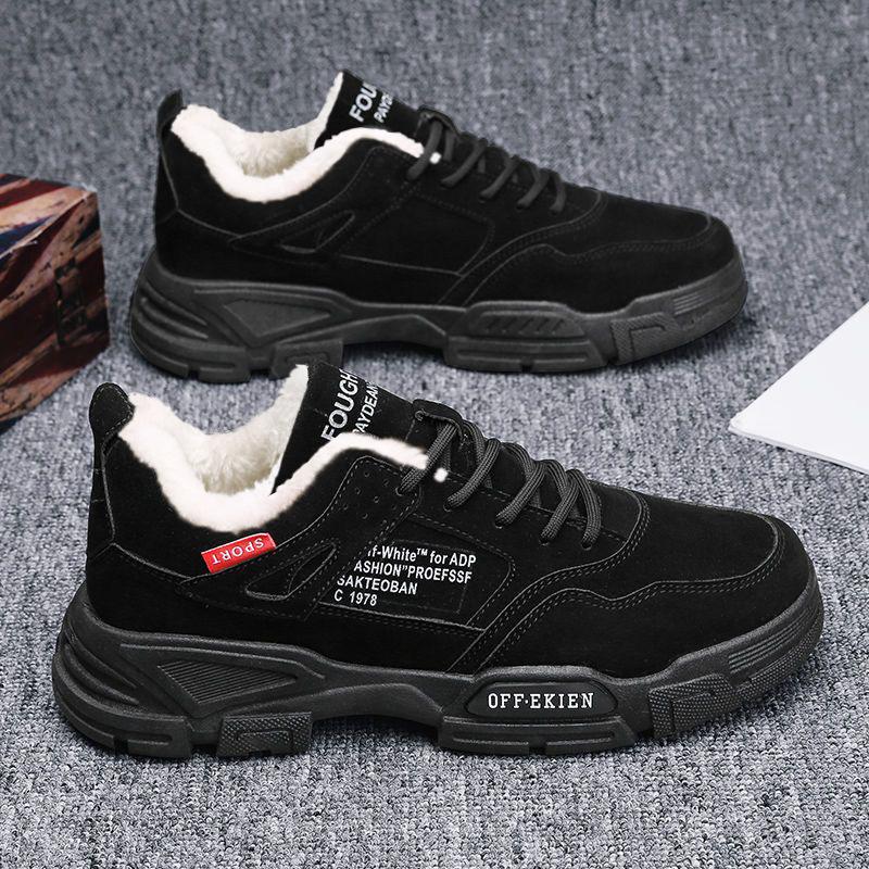 

Мужские зимние ботинки, мужская зимняя обувь, утепленные флисом теплые хлопковые ботинки, нескользящие износостойкие рабочие ботинки, мужские низкие ботинки Мартин 39