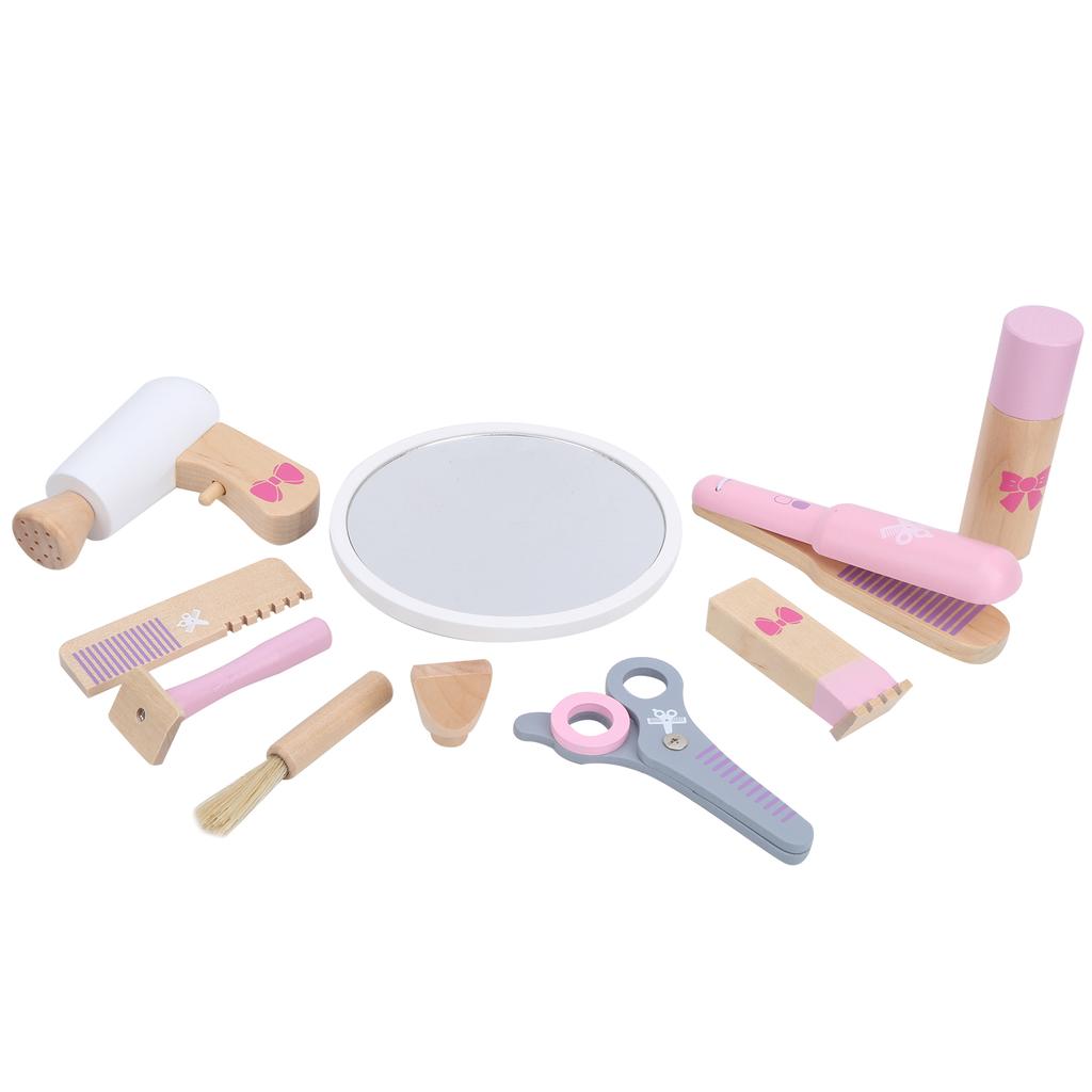 Jucărie Frumoasă pentru Păr Instrument de Coafură din Lemn Jucărie Educativă de Simulare pentru