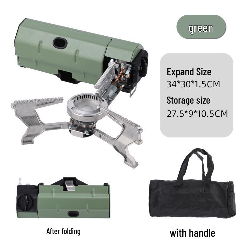 Ultralight Portable Outdoor Gas Stove: Windproof, High-Power Foldable Camping and BBQ Cookware