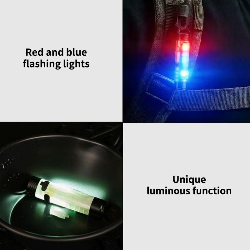 1Pc Mini Flashlight Outdoor Key Clip Cap Ambient Led Long Endurance Disaster Relief Emergency Small Light Pocket
