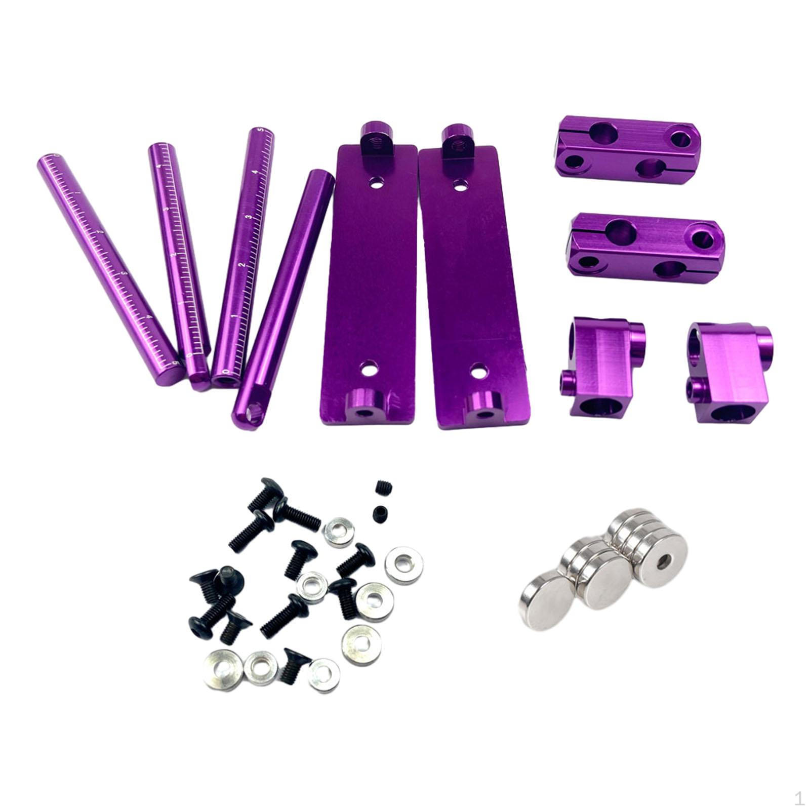 

1/10 RC Adjustable Body Post Mount Kit Aluminum Alloy Parts for Model 416 фіолетовий
