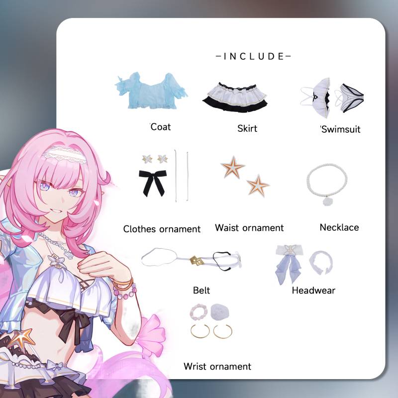 

3 Косплей костюм Элизии из Honkai Impact для ролевой игры, Хэллоуин, модная вечеринка M