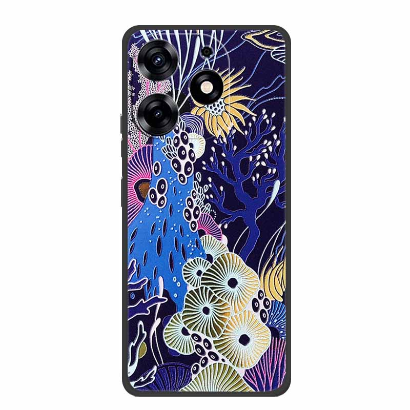 3D Emboss Case For Realme C61 Phone Case Relief Flowers Shockproof Silicone Soft Coque For Realme C61 Back Cover Case RealmeC61