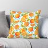 Oranges Fruit Square Pillowcase Polyester Linen Velvet Creative Zip Decor Car Cushion Cover X