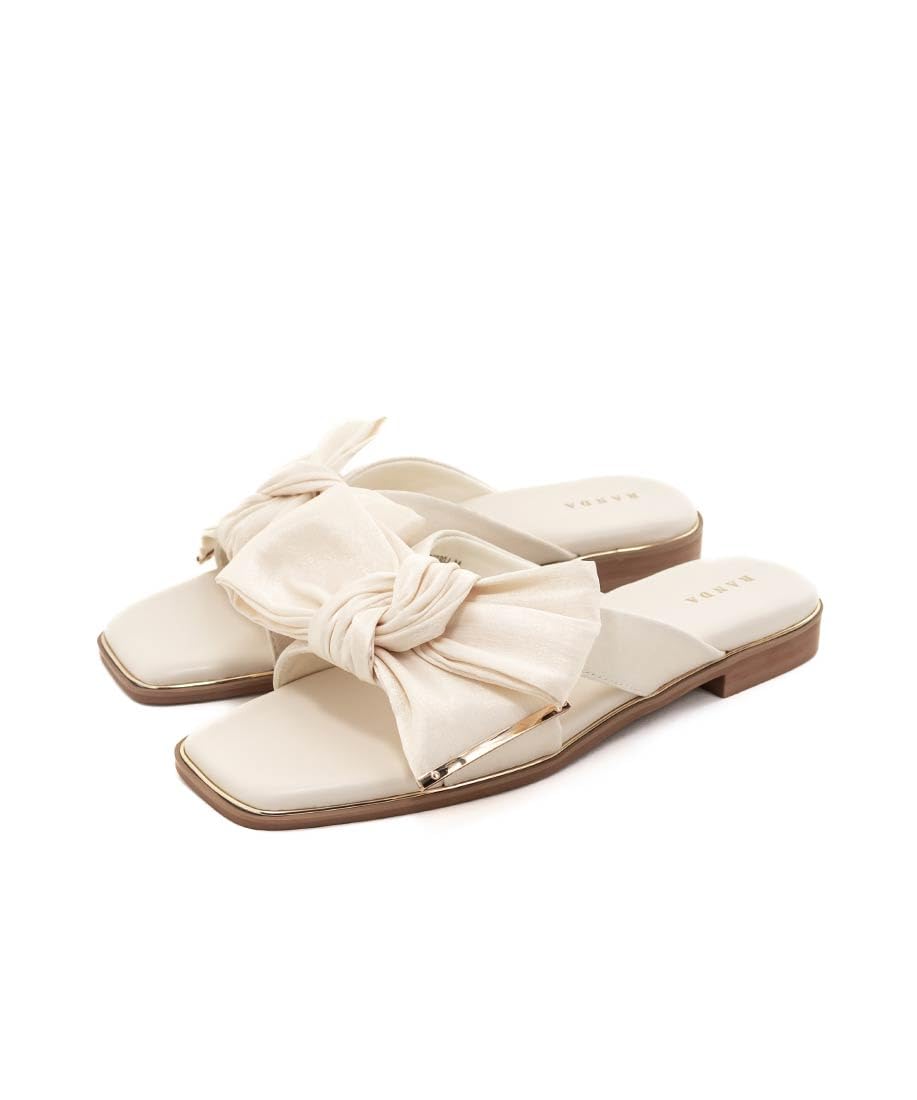 

Big Ribbon Flat Sandals PR35230 IVORY S