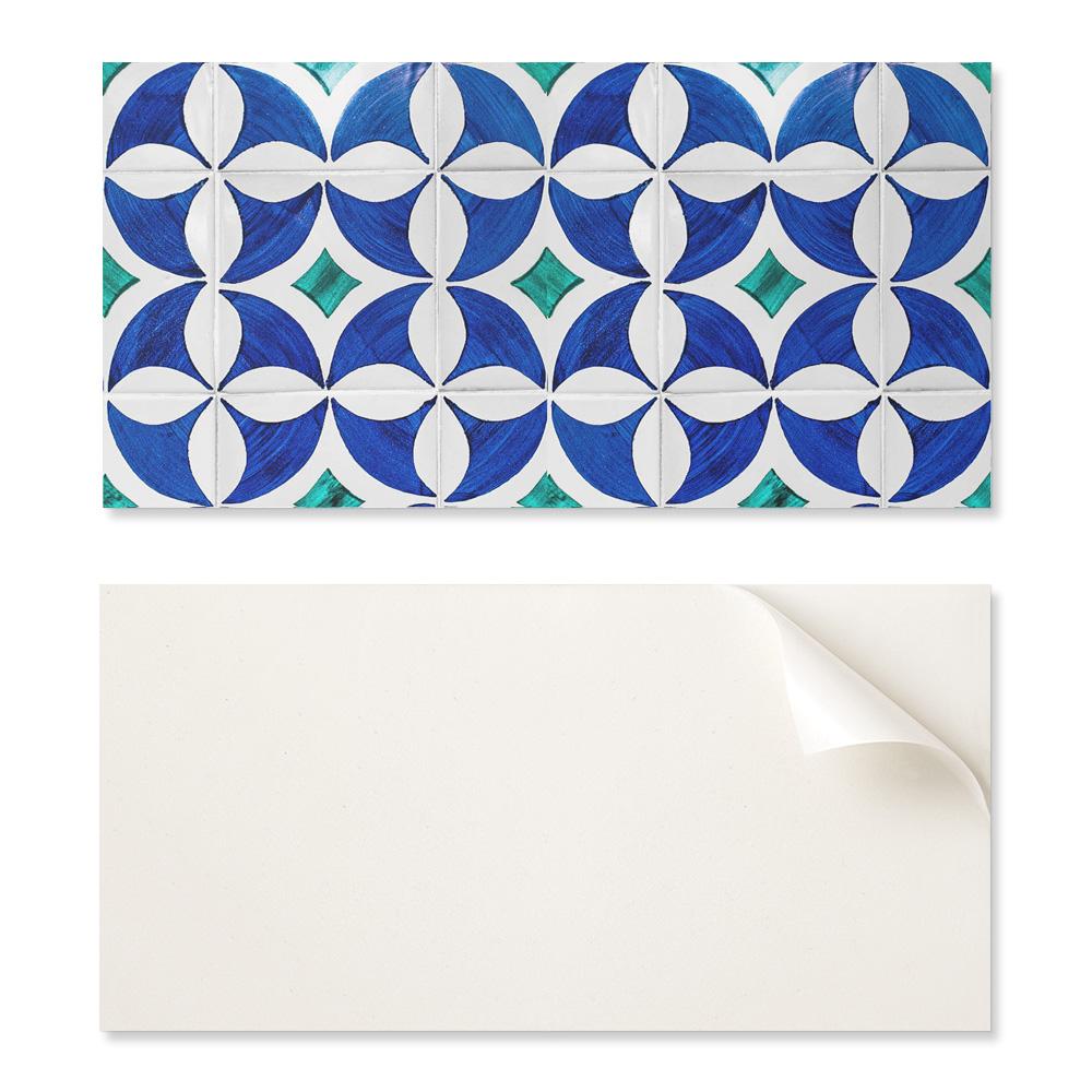 Self-Adhesive Vinyl Panel With Print 120x60 Cm Geometric Tile Patterns