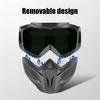 Máscara Facial Completa con Gafas Desmontables, Escudo Protector Facial Antivaho con Protección UV a Prueba de Viento, Máscara Gafas para Soldadura, Conducción de Motocicleta, Ciclismo