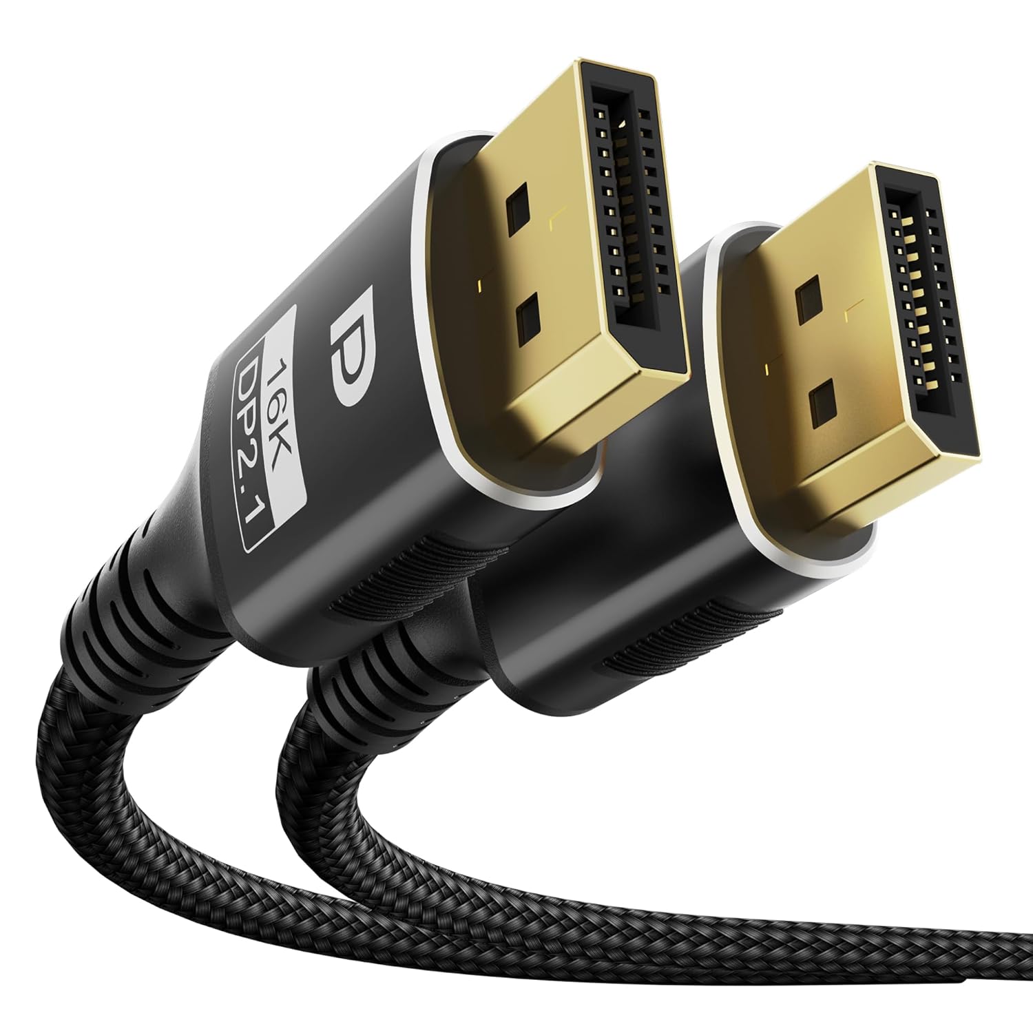 

16K DisplayPort Cable 2.1 DP [16K@60Hz,8K@120Hz,4K@240Hz] 80Gbps, HDR10, DSC1.2a, G-Sync, FreeSync,Braided Display Port For Gaming Monitor TV Graphics 1M