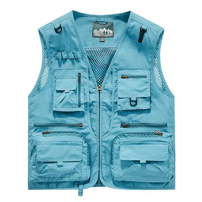 Men's Vest Workwear with Multiple Pockets and Loose Fit for Outdoor Fishing, Photographer's Vest