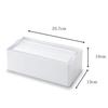 Isetou Paper Towel Case, H&D, White, 25.7cm Wide x 13.0cm Deep x 9.4-10.0cm High, Made in Japan, with Magnetic Attachment, Opens from Both Top and Bot