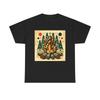 Unisex Adult T Shirt Retro Campfire Illustration Geometric Hiking Outdoors NEW