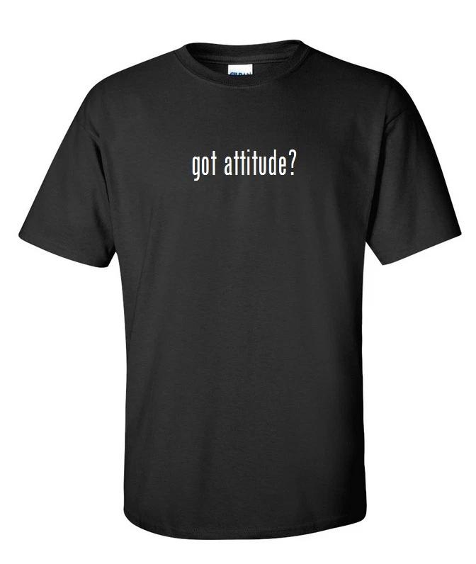 

Got Attitude  Cotton T-Shirt Shirt Solid Black White Funny Gift S M L XL S