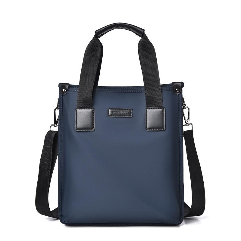 

New men s handbag vertical briefcase men s bag business bag Oxford cloth backpack multi-layer messenger bag темно-синий