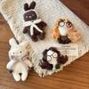 Plush Doll Cartoon Sweater Pin Curly Hair Girl Little Rabbit Brooch Cloth Fabric Brooch  Party
