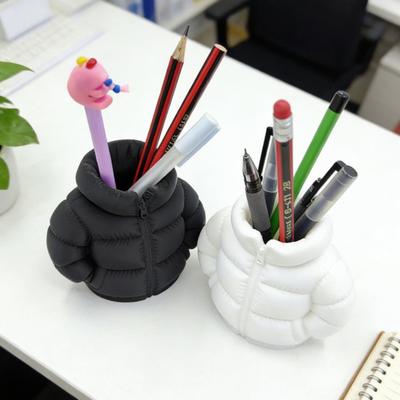 Estuche para Lápices con Forma de Chaqueta de Plumas Organizador Grande para Maquillaje Almacenamiento de Capacidad Pinceles Y Papelería Regalo Creativo