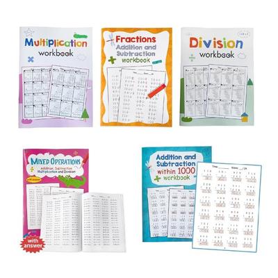 Student Friendly Arithmetics Exercise Book Multiplication Division Training Lightweight Design Sustainable Math Workbook