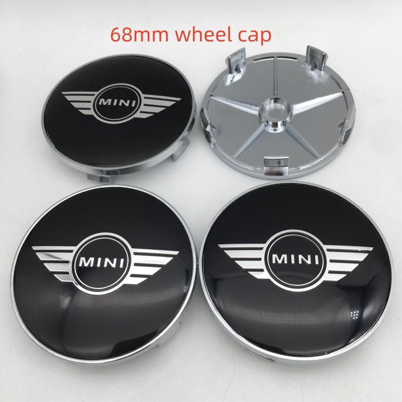4 piezas 3D 56mm 60mm 68mm para Tapacubos Centrales de Rueda de Coche MINI Insignia Emblema Cubiertas Pegatina Calcomanía Accesorios de Estilo