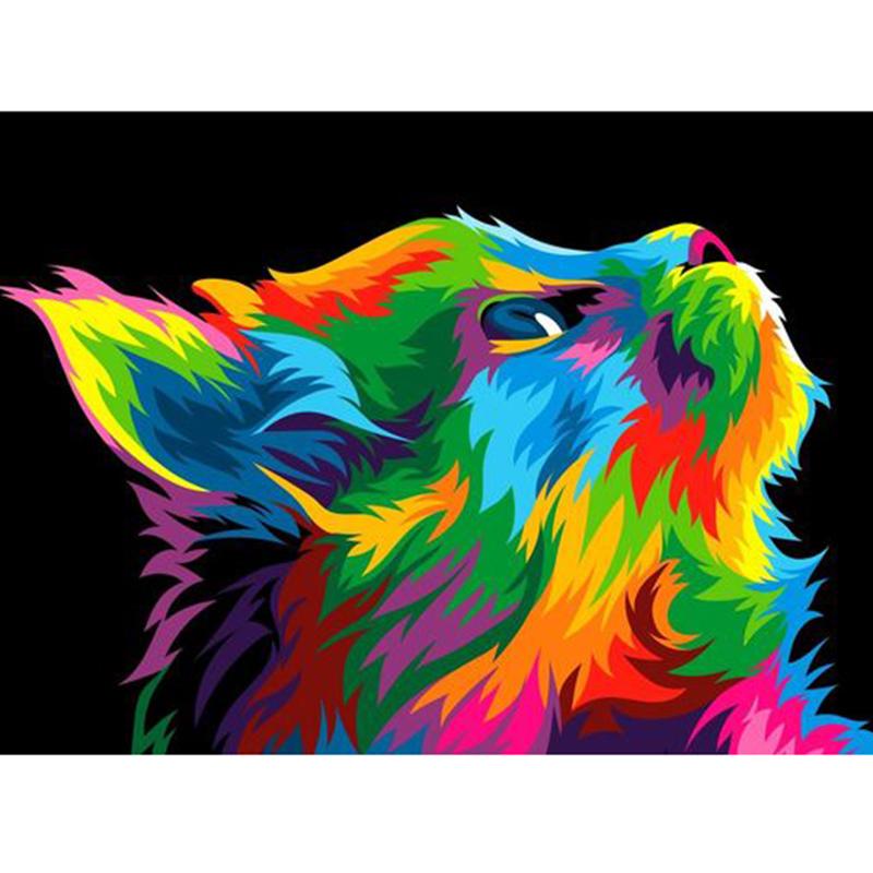 Oil Painting DIY 5D Diamond Painting Full Round Resin Cross Stitch Kits Cartoon Animal Diamond Embroidery Mosaic Handmade Gift