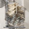 Suction Cup Storage Rack with Drainage Holes Large Capacity Rotating