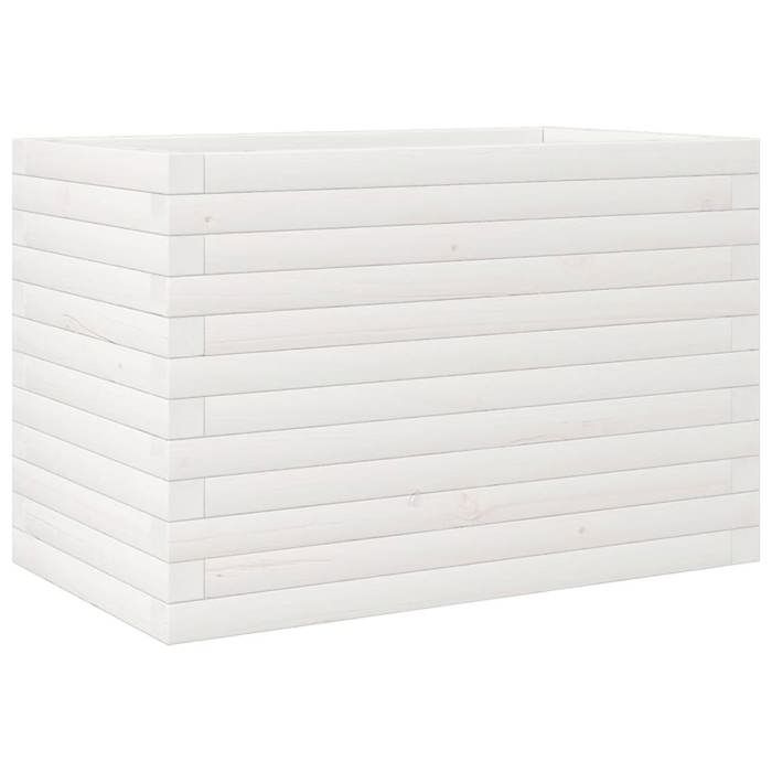 VidaXL Jardinière blanc 70x40x45,5 cm bois de pin massif, jardinière d'extérieur, bac à fleurs, boîte à plantes, jardinière 847264