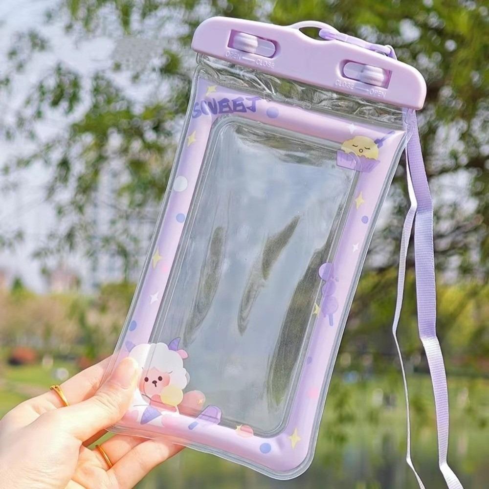 Touch Screen Compatible Waterproof Phone Bag Transparent Airbag Protection Phone Protection Sleeve Dust Seal Cartoon