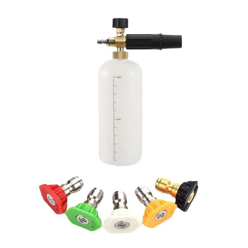 4350PSI Pressure Washer 1/4 In Quick Connector with Foam Cannon & Nozzle Tips 1 Liter Power Washer for Car Floor