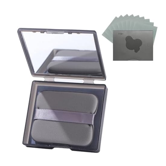 WANDEHO Oil Blotting Paper, 300 Sheets, Includes Mirror and Puff, Compact, Unisex, Anti-Shine