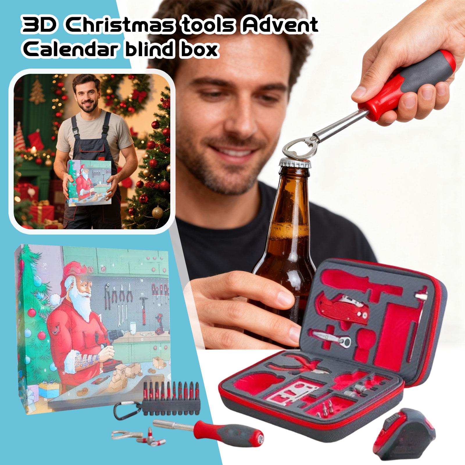

1 PC 3D Christmas Tool Advent Calendar One Size