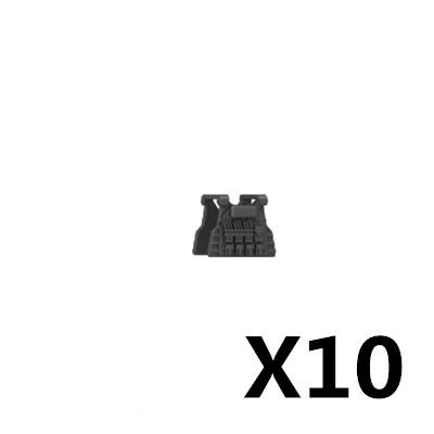 10PCS/LOT MOC Military Building Blocks Soldiers Figure Vest Helmet Belt Mask Earphone Bricks Army Accessories Toys J021