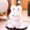 Mini Cute Clothing Bunny Plush Keychain Soft Faux Fur Rabbit Doll Bag Charm Peluches Fluffy Stuffed Animal Toy Pendant Keyring