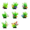 5PCS Life Like Plant Fishtanks Decoration Artificial Water Plant with Base for Office Commercial Use Aquariums Landscape