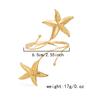 Bohemian Metal Starfish Open Upper Arm Bangle for Women Punk Gold Color Adjustable Cuff Bracelet Beach Party Jewelry Gift