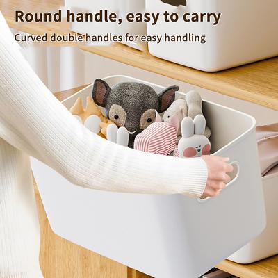 Desktop Storage Box Dormitory Sundries Plastic Cosmetic Storage Box Bathroom Kitchen Sorting Storage Basket Bins