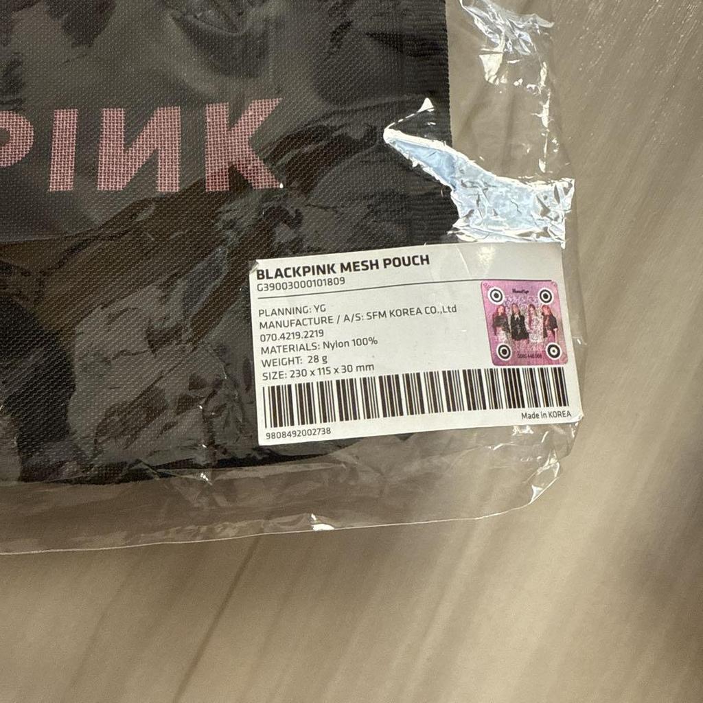 [USED] BLACKPINK Korean Official Merchandise Pouch Mesh Pouch Plush Toy