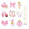 Birthday Ballet-themed Party Set Birthday Party Background Flag Raising Ballet Spiral Pendant