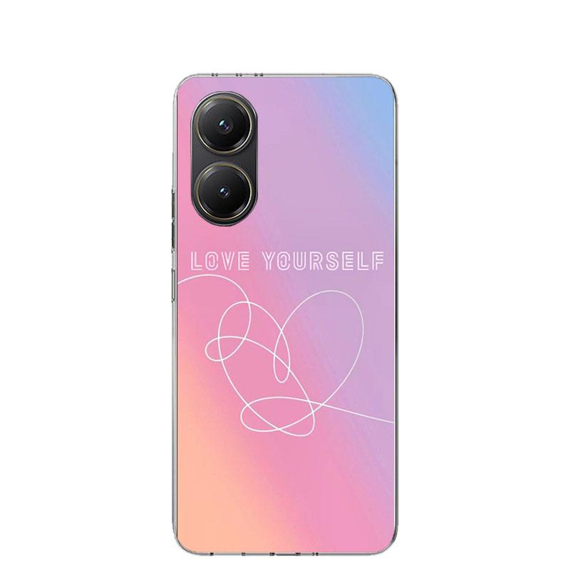 Love Yourself Flower Heart Line Kpop Case Phone Cover for Xiaomi Poco X3 Nfc X5 X6 X7 X4 Gt F7 Ultra F6 F5 Pro F4 F3 M5S M4 M6 M