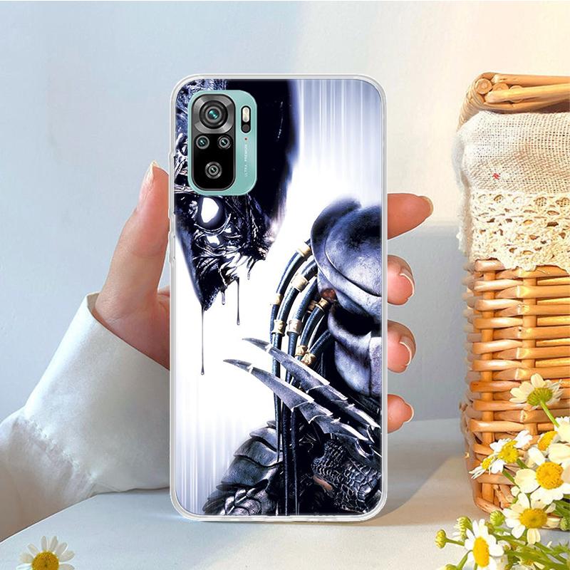 Alien Vs Predator Painted Soft Phone Case For Xiaomi Redmi Note 15 14 14S 13 12 Pro Plus 12S 11 11S 11E 10 10S 11T 5G Fundas Coq