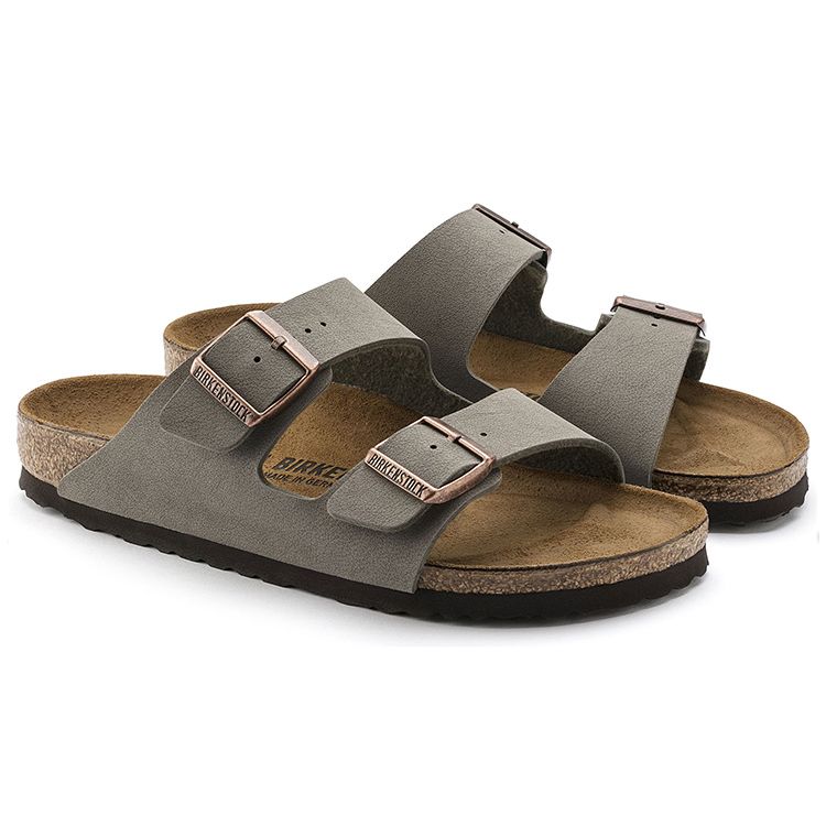 Birkenstock Arizona Birkibuc Stone Unisex Sneakers Grey 0151211