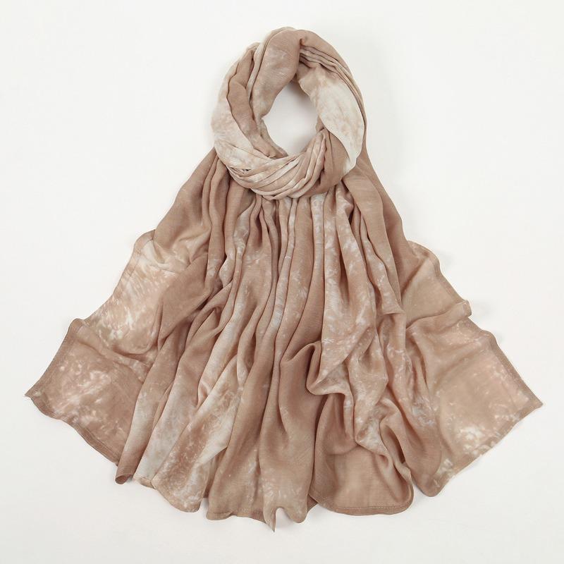 Malaysia and Indonesia hot-selling tie-dye human cotton headscarf popular large size dopamine color matching long towel women