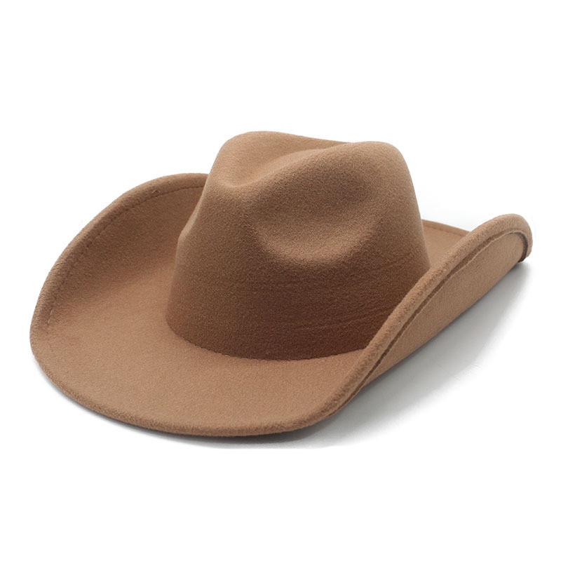 Traditional Ethnic Style Wool Felt Hat With Wide Brim For Stage Performances And Festivals