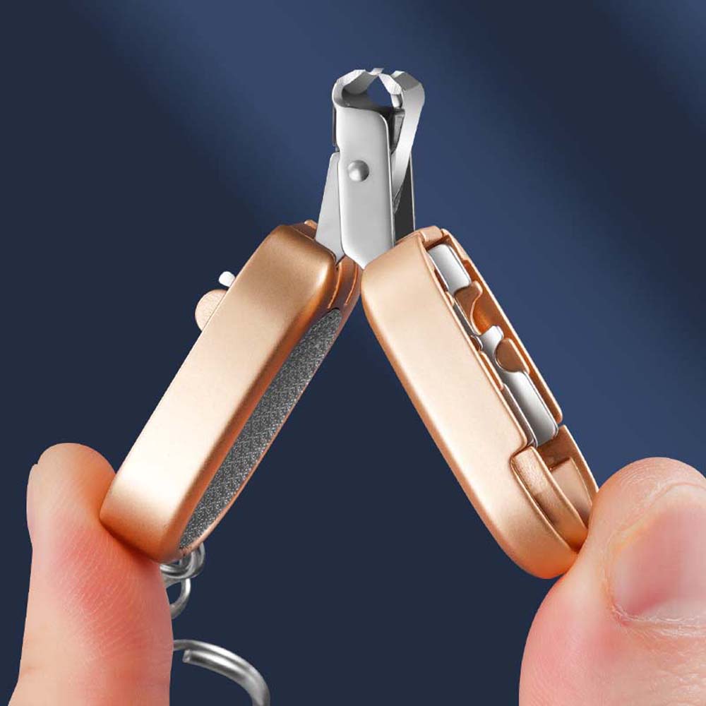 Bag Pendant Mini Nail File Stainless Steel Fingernail Clipper  Nail Tools