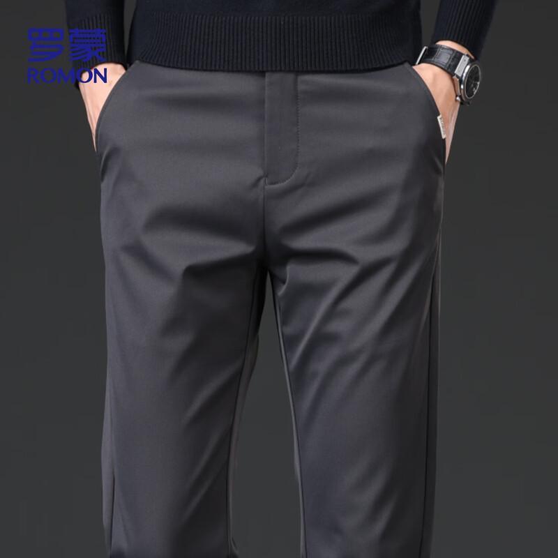 

ROMON Men s ZY06 Spring/Autumn Business Casual Straight Leg Pants 32
