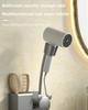 Bathroom Shelf On The Wall Without Drilling Multifunctional Storage Shelves Organizer Bathroom Hair Dryer Holder Toilet Cradle
