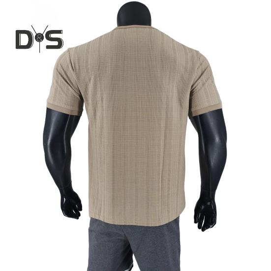 Letní pánské tričko Volný střih Americký styl Krátký rukáv Zapínací Kulatý výstřih Top Jednobarevný Ležérní Denní Top