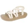 Flache Sandalen Damen 2025 neue Sommerbekleidung Feenstil mit Rock lässig Sport Strand Römische Sandalen